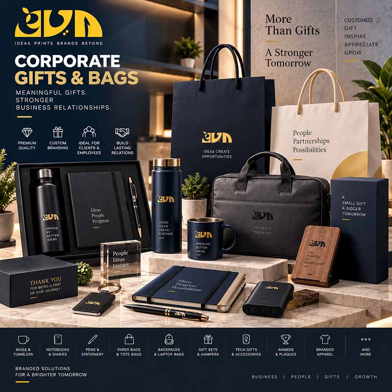 Corporate gift box with branded products in UAE-image