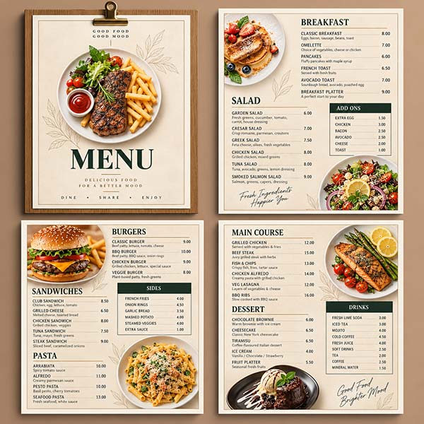 Menu card printing in UAE-image