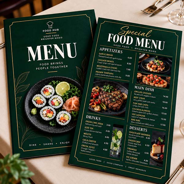 Menu card printing in UAE-image
