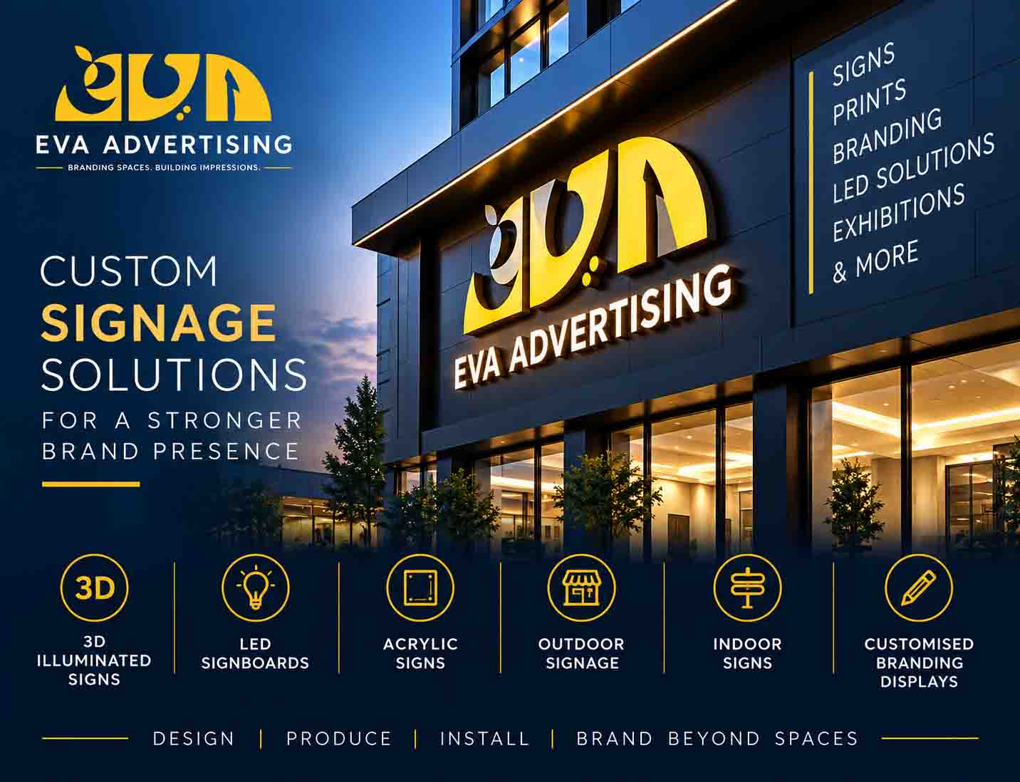 Signage solutions by EVA Advertising UAE- image