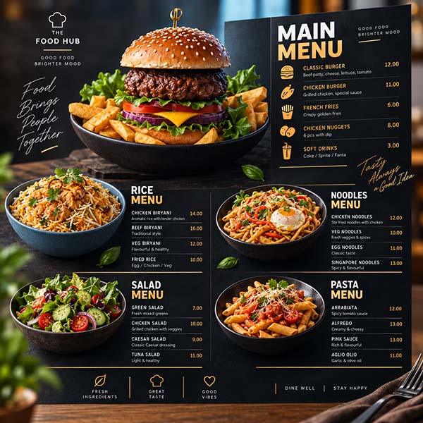 Menu card printing in UAE-image