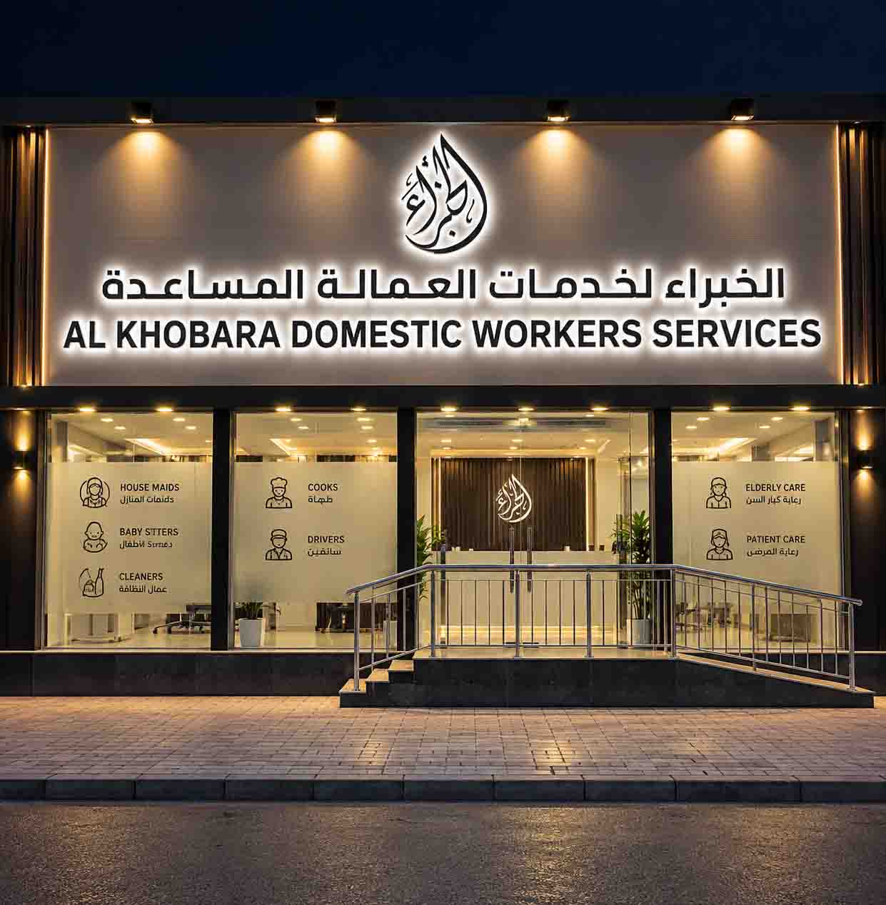 3D illuminated storefront signage for The Organic Way by EVA Advertising UAE-image